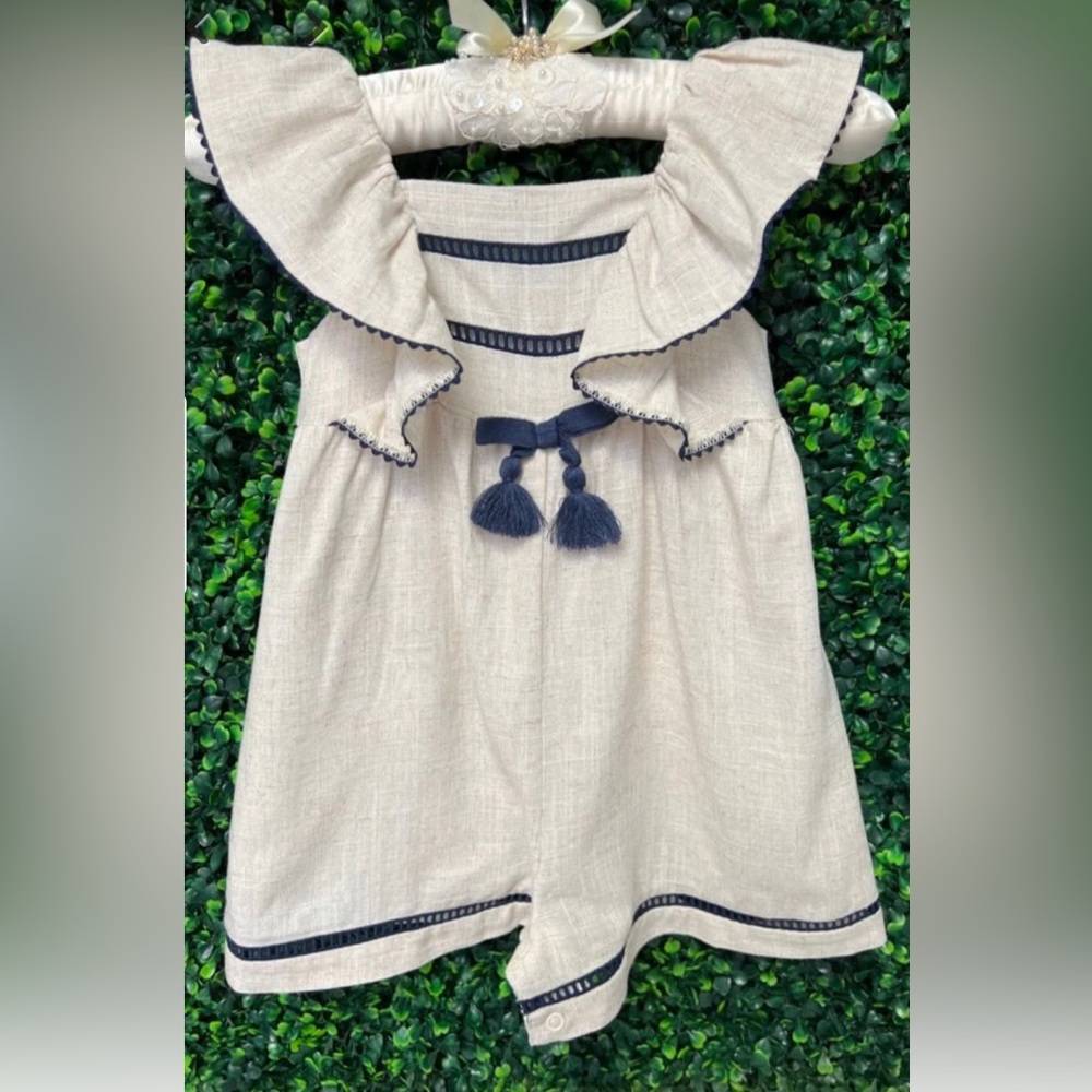 Mayoral Linen Romper 12 months NWT
